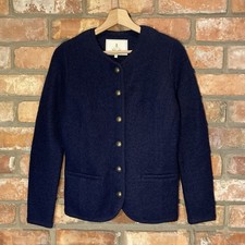 NEW House of Bruar pure wool jacket size UK 10 - RRP £125 navy blue brass