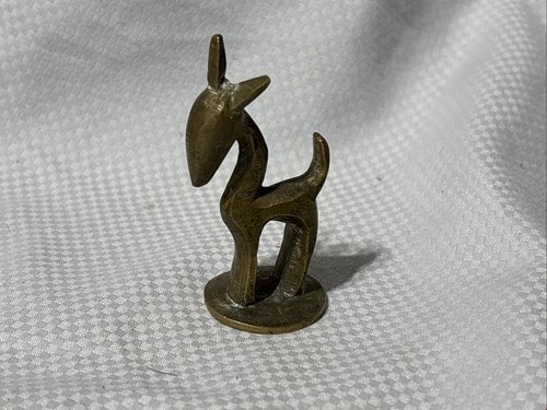 Vintage miniature brass bambi - vintage,