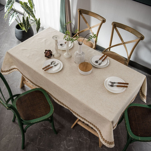 Square tablecloth faux - tablecloth,