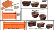 Wooden Garden Planters different sizes & shapes. garden plant pots