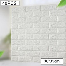 3D Large Self-adhesive Tile Brick  Wall Sticker Waterproof Foam Panel Wallpaper.