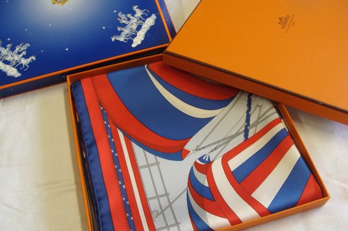 Hermes silk scarf spinnakers - hermes,