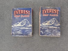Vintage Everest Soap Flakes Boxes x2 Old Packaging Laundry Advertising RARE