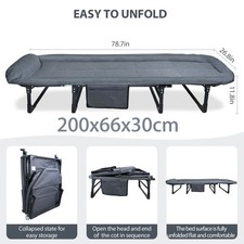 Single folding bed camping - folding,