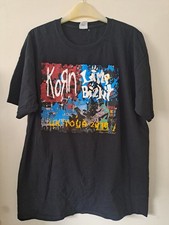 OFFICIAL KORN / LIMP BIZKIT 2016 UK TOUR T-SHIRT - BLACK, SIZE LARGE