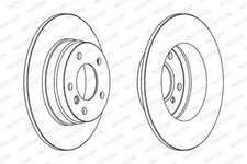 2x Brake disc solid DDF249C