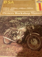 HAYNES BSA 350 500 600 PRE UNIT SINGLES WORKSHOP MANUAL B31 B32 GOLDSTAR M33 B33