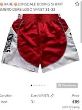 ?RARE?LONSDALE BOXING SHORT EMBROIDERE LOGO WAIST Size M