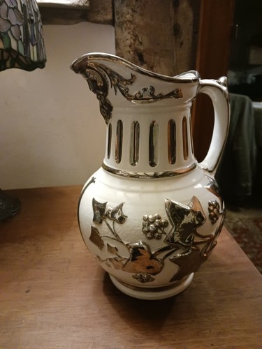 Grays pottery jug embossed - grays,
