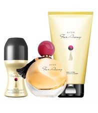 Avon Far Away Trio Gift Set ~EDP 50ml, Body Lotion &Roll-on New Look