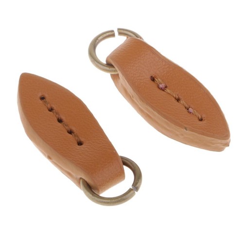 2pcs leaf shape - 2pcs, leather
