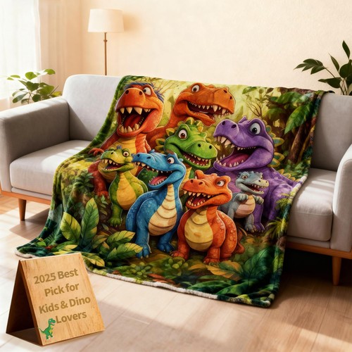 Dinosaur blanket for boys - blanket,