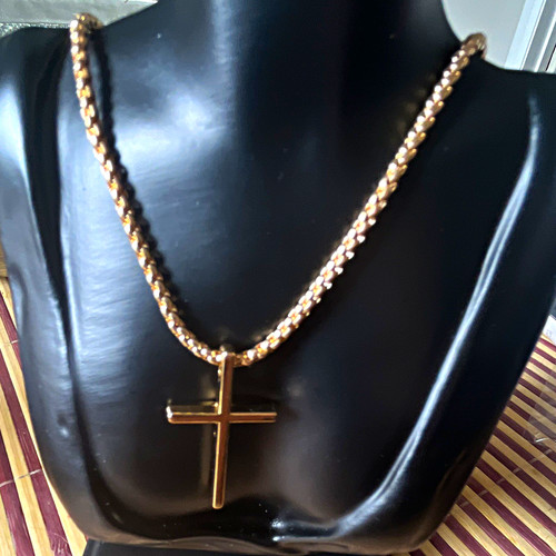 Gold tone metal curb chain - gold,