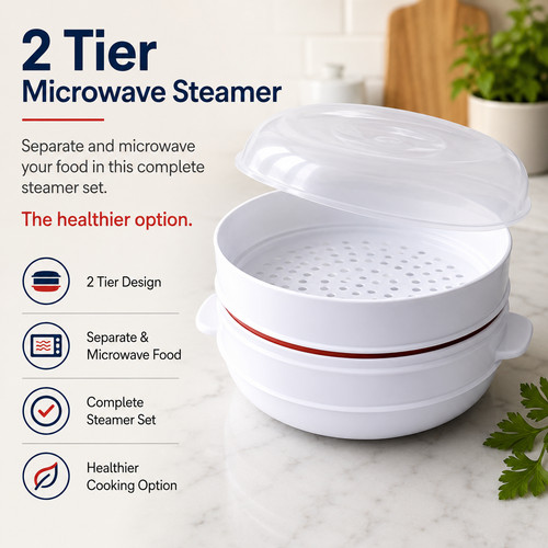 Tier microwave steamer food - 2,