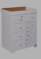Tutti Bambini Lucas Katie Chest Changing Unit Sleigh  White Baby Nursery NEW