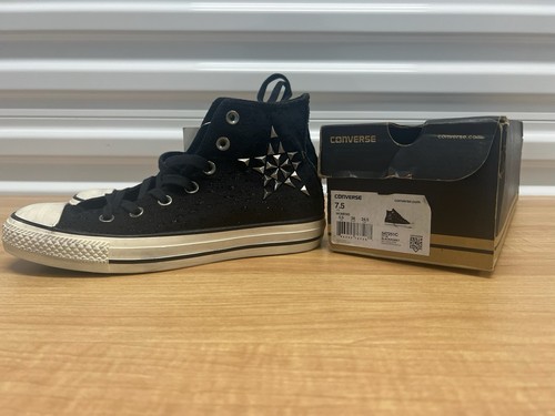 Converse black all - black, star
