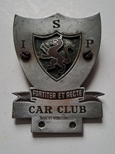 VINTAGE HONG KONG S I P CAR CLUB CAR BADGE / MADE BY WING SUN CO
