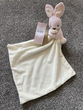 Marks And Spencer Pink Beige Bunny Rabbit Comforter Blanket Soft Hug Toy
