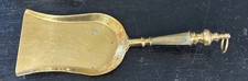 Elegant Antique Solid Brass Large 14” Coal Shovel With Fluted Handle