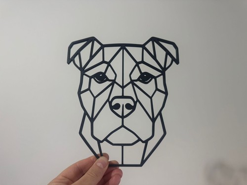 Geometric american bulldog dog - american,