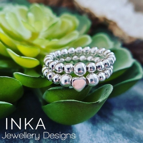 Inka sterling silver stacking - silver,