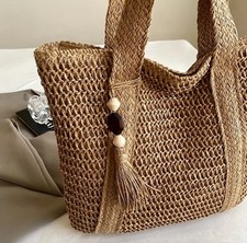 Large Capacity Boho Straw Tote