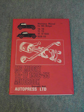 MG MIDGET TA-TF SERIES AUTOBOOKS WORKSHOP MANUAL 1936-1955 +TF1500 1972 MINT