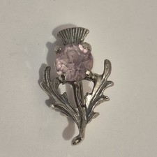 Scottish Thistle Pewter Brooch
