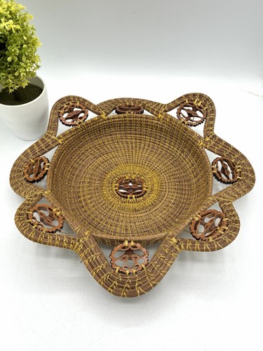 Vintage handwoven coiled - vintage,