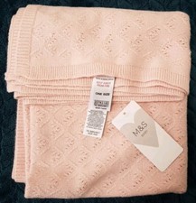 New M&S Baby Pink Blanket Pram