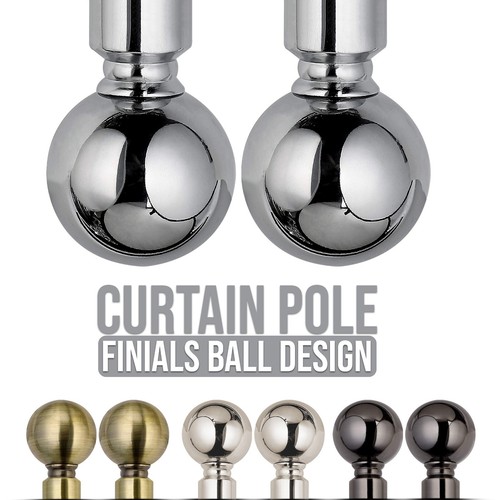 Curtain pole finials 28mm pair - curtain,
