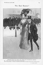 LAWSON WOOD Pan-Anglican Congress at the Albert Hall - Antique Comic Print 1908