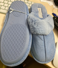 NEW SIZE 7-8 PRIMARK BLUE MULE SLIPPERS