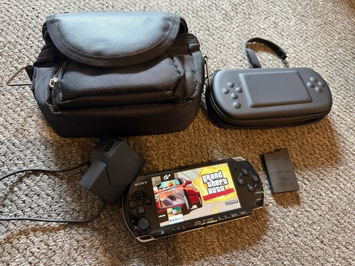 Black psp 3000 console with - psp,