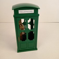 Vintage Sylvanian Families Green Telephone Booth Traditional Phone Box 1987
