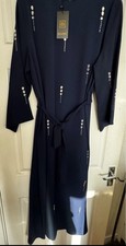 Navy woman abaya with design
