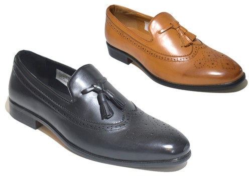 Mens tassel shoes slip - tassel, on