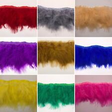 FLUFFY TURKEY FEATHER FRINGE CRAFT TRIM, SEWING COSTUME MILLINERY MATERIAL DIY 
