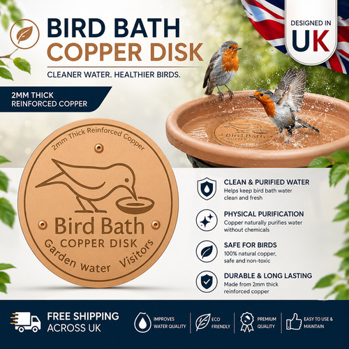 Bird bath copper disk for - bath,
