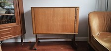 Retro Tv Tambour Door Teak Unit 1970s