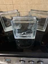 Vintage Glass Bricks Blocks  Square x3 