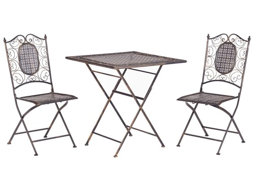 Bistro set metal black - set,