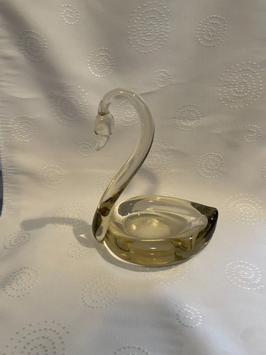 Large vintage glass swan - ,