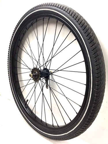 Bicycle black rear - bicycle, wheel