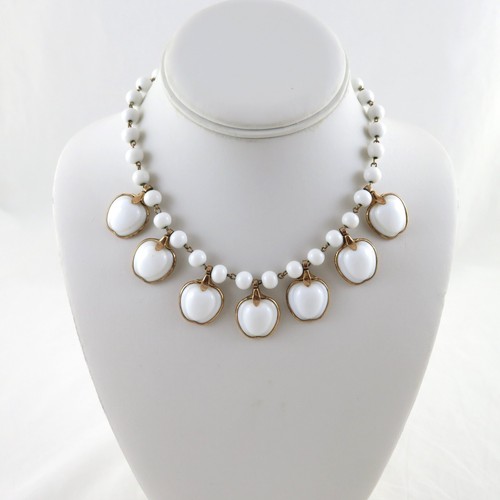 Vintage trifari milk glass - vintage,