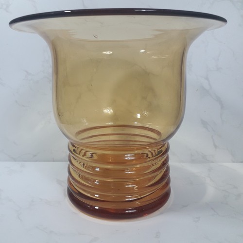 Vintage amber glass flared - vintage,