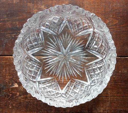 Large stuart crystal cut glass - crystal,