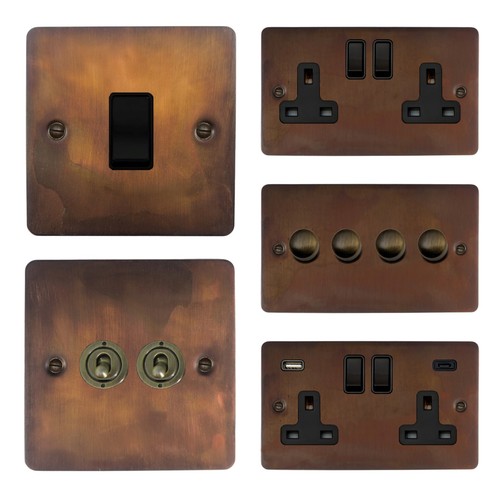 Flat plate tarnished - flat,