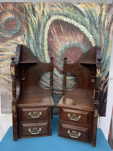Pair victorian corner shelves - victorian,