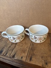 Marks And Spencer Autumn Leaves Mugs Cottage Pair. Cottage FairyMade In England